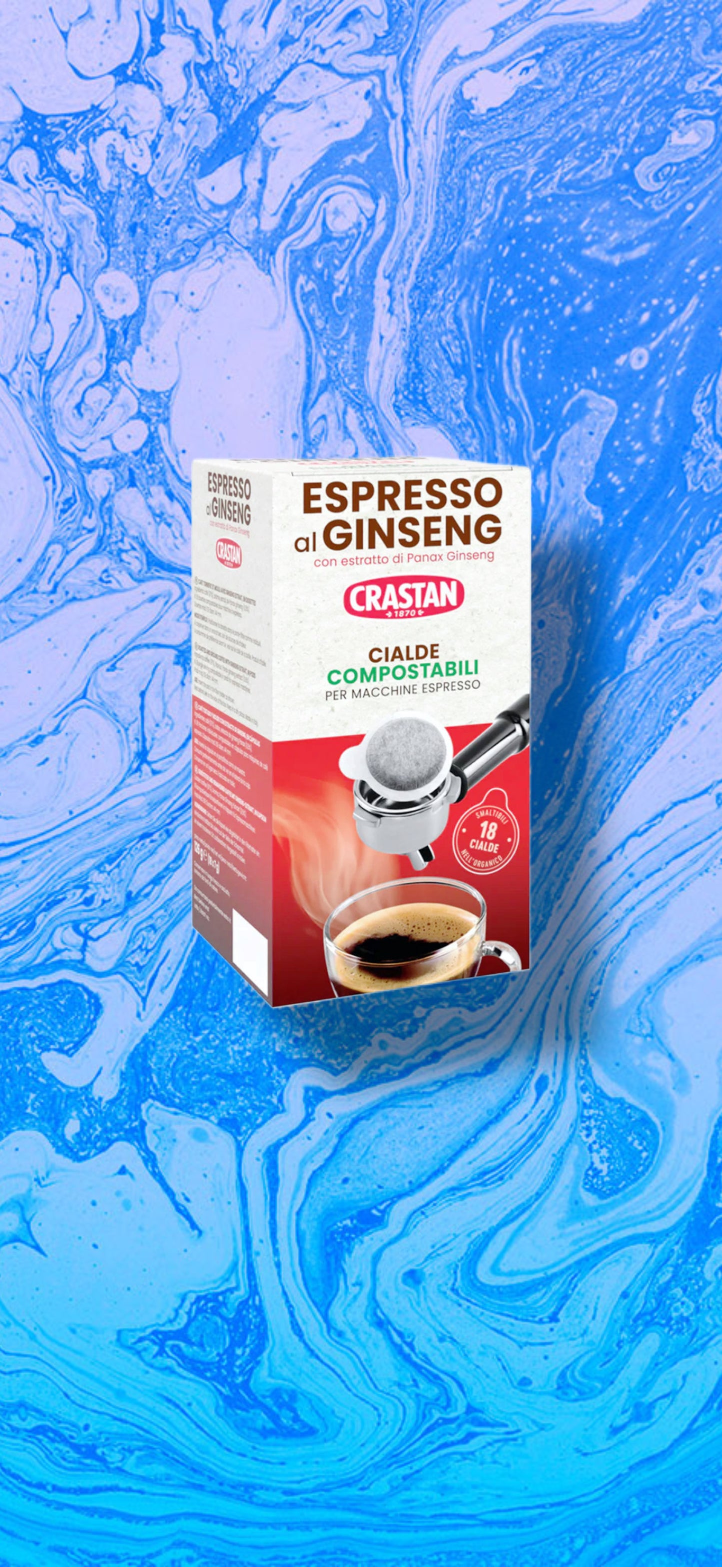Crastan Espresso al Ginseng – 18 kompostierbare Pads