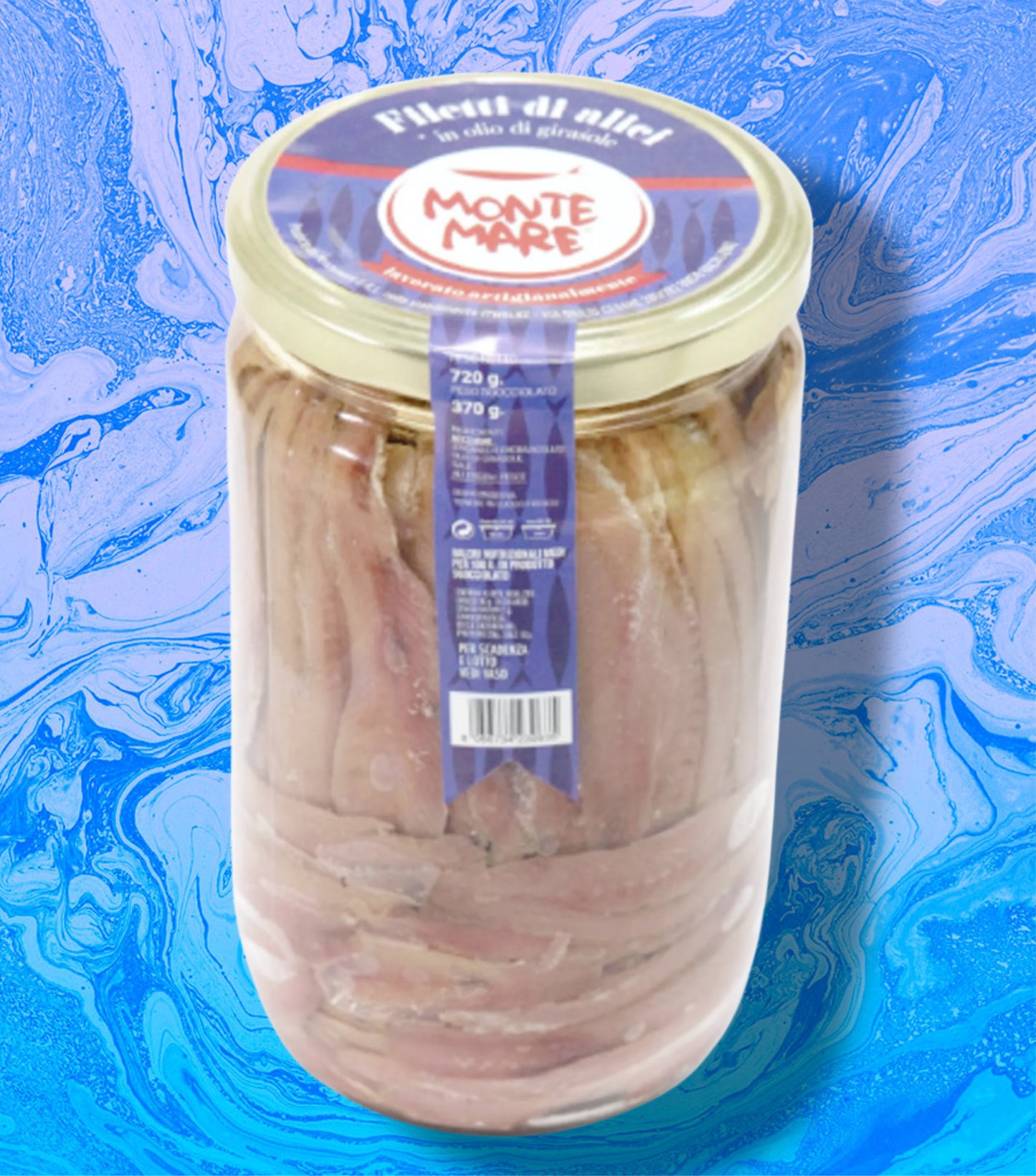 Monte Mare Filetti di Alici – 720 g (370 g Abtropfgewicht)