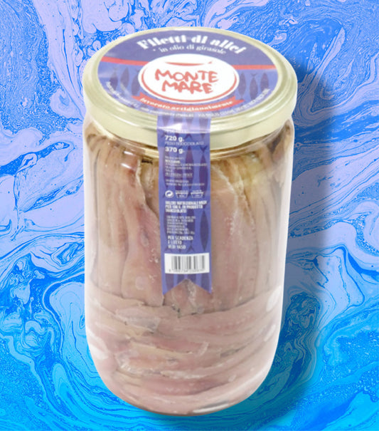 Monte Mare Filetti di Alici – 720 g (370 g Abtropfgewicht)